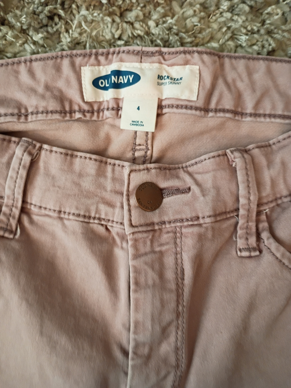 Old Navy Women's Blush Pink Skinny Jeans Size 4 - Picture 4 of 5